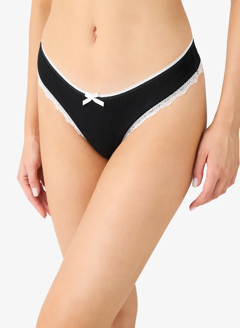 Ginger  4PC Lace Detail Thong for Women | Best Price UAE